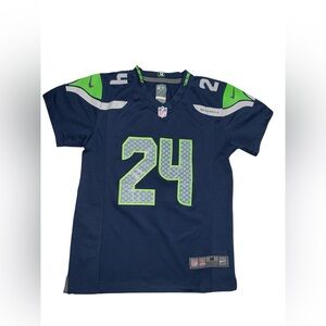 Nike NFL Seattle Seahawks Youth Jersey Marshawn Lynch No 24 On Field Sz M 10/12